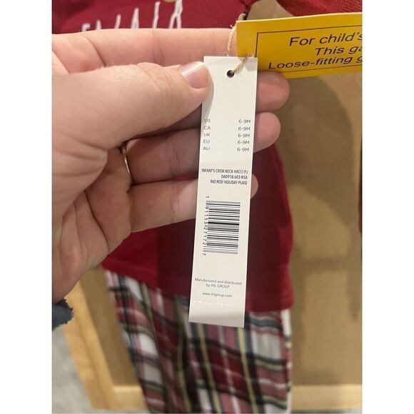 Rae Dunn Fa La La La La Baby Christmas Jammy Set Size 6-9 Month NEW - Picture 5 of 7